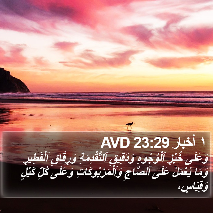 ١ أخبار 23:29 AVD Bible Study