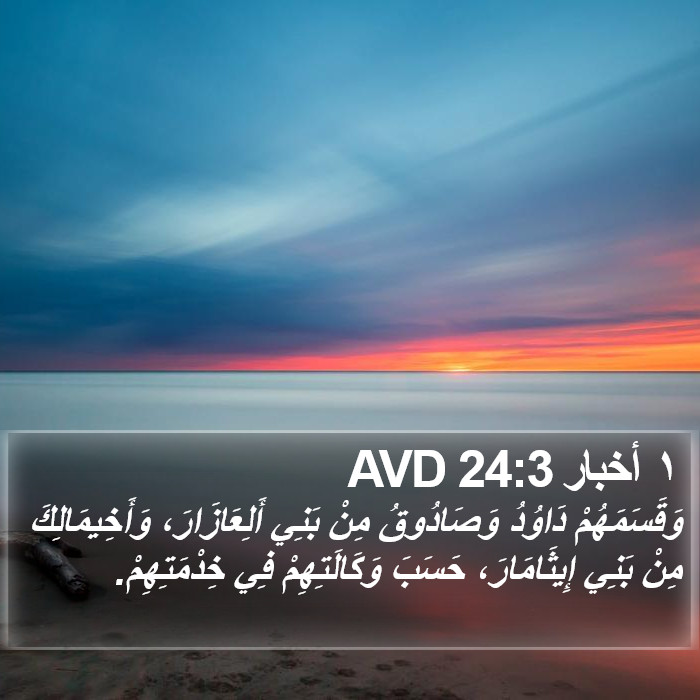١ أخبار 24:3 AVD Bible Study