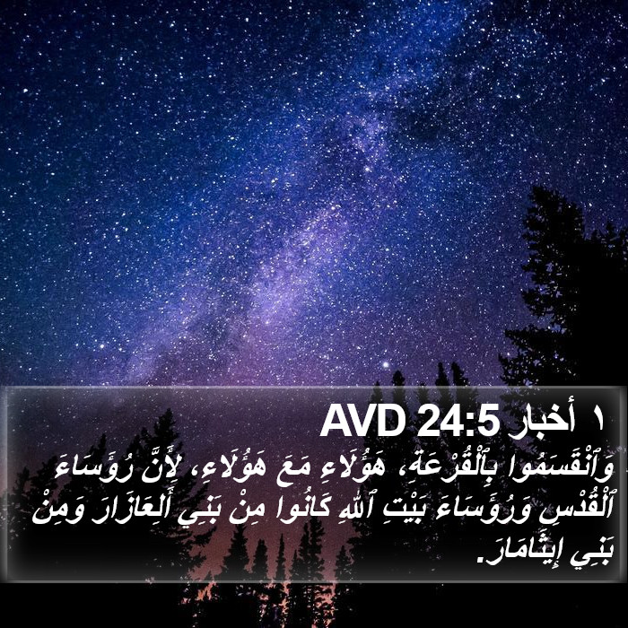 ١ أخبار 24:5 AVD Bible Study
