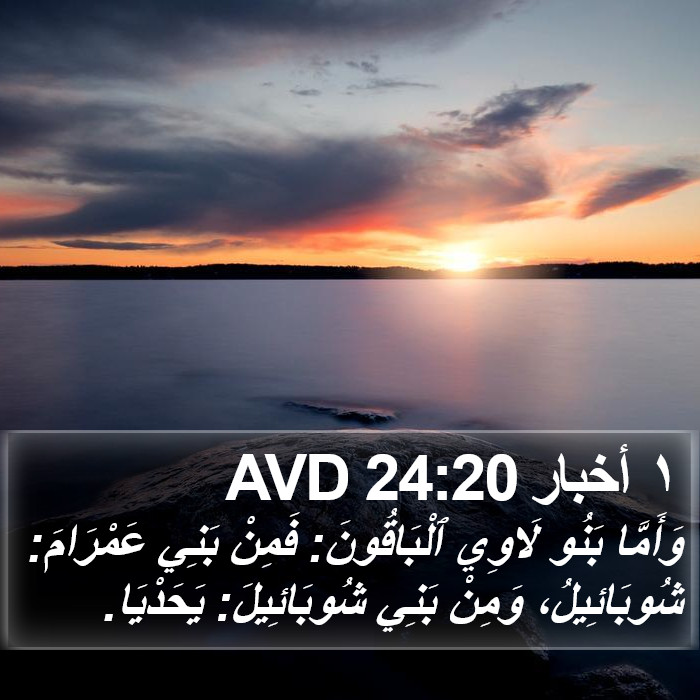 ١ أخبار 24:20 AVD Bible Study