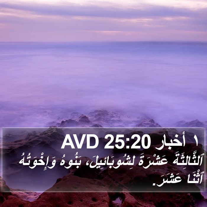 ١ أخبار 25:20 AVD Bible Study