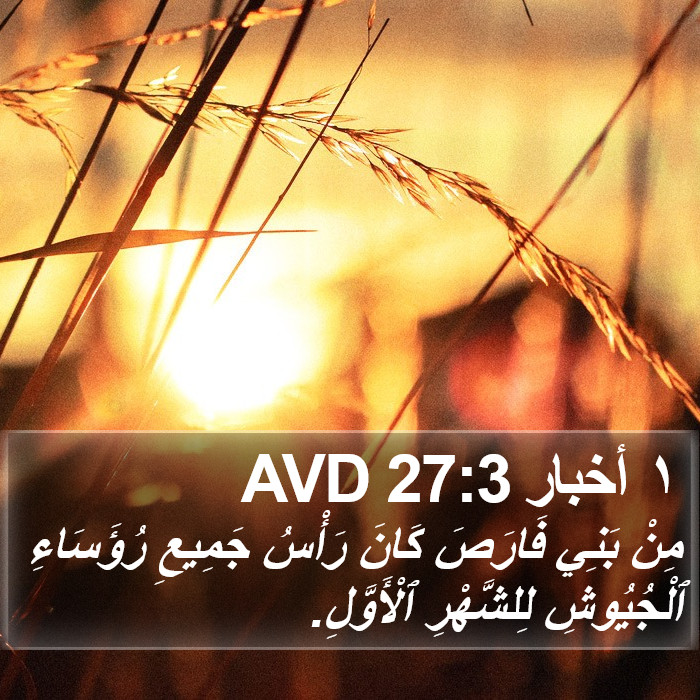 ١ أخبار 27:3 AVD Bible Study