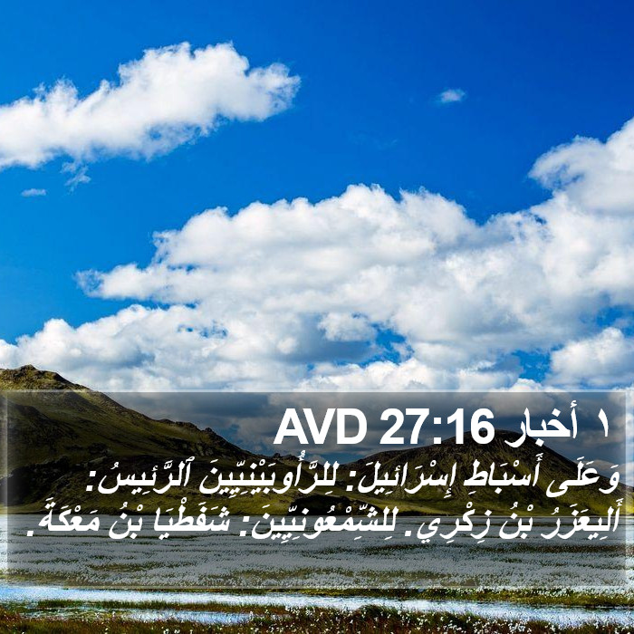 ١ أخبار 27:16 AVD Bible Study