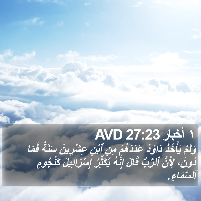 ١ أخبار 27:23 AVD Bible Study