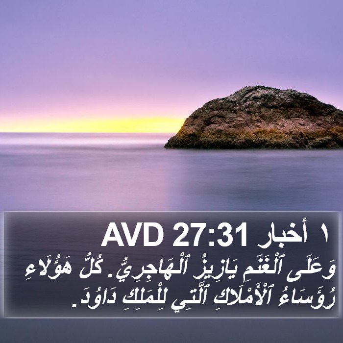 ١ أخبار 27:31 AVD Bible Study