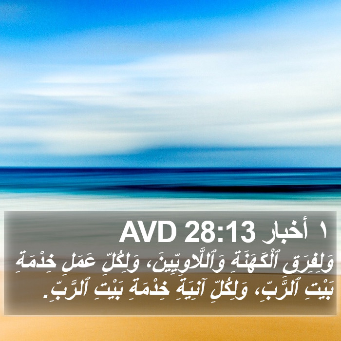 ١ أخبار 28:13 AVD Bible Study