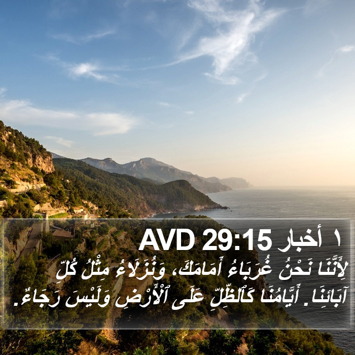 ١ أخبار 29:15 AVD Bible Study