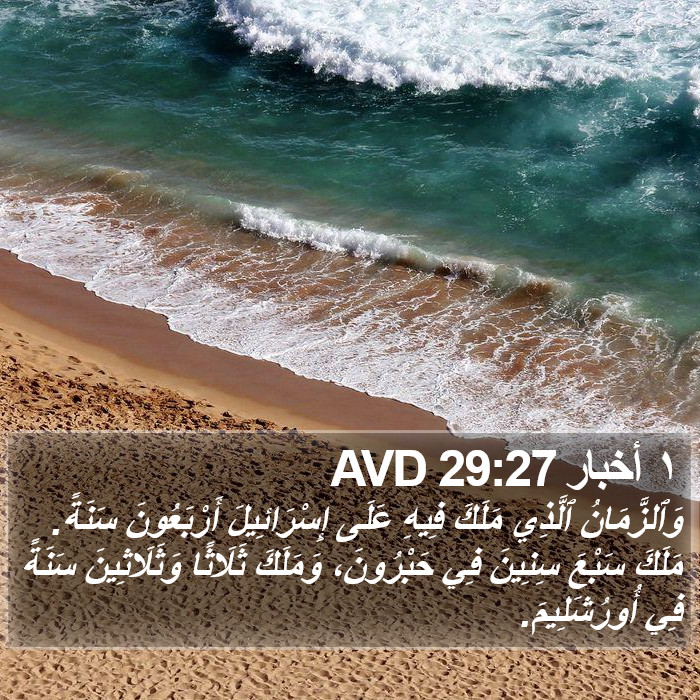 ١ أخبار 29:27 AVD Bible Study