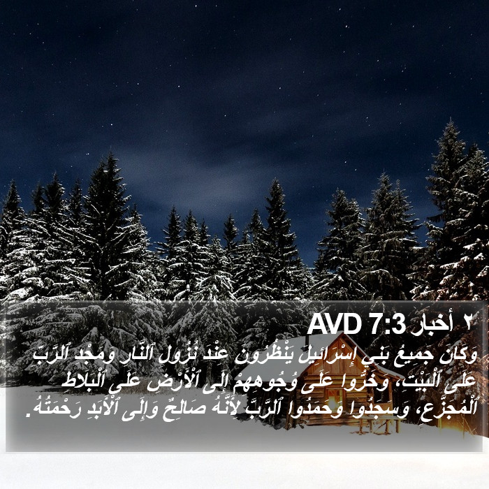 ٢ أخبار 7:3 AVD Bible Study