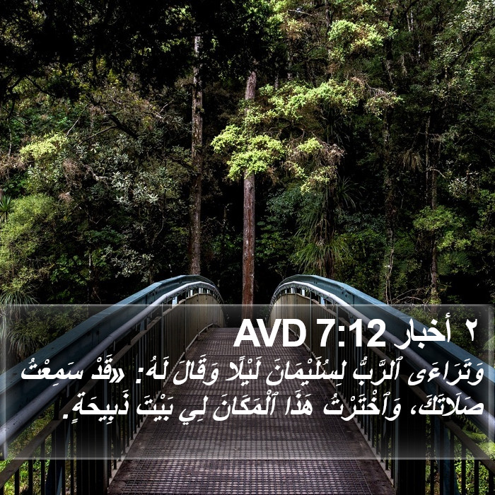 ٢ أخبار 7:12 AVD Bible Study