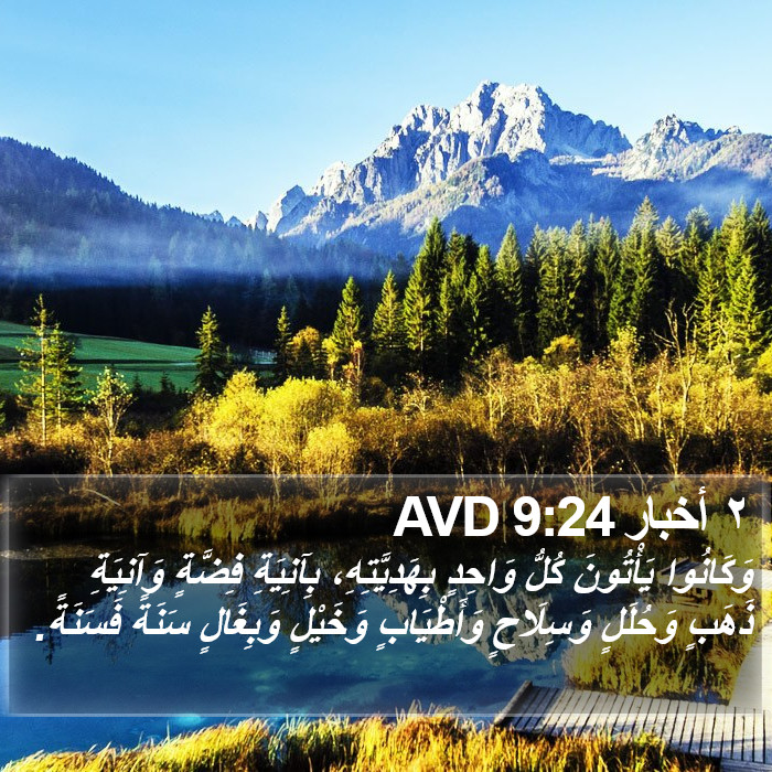 ٢ أخبار 9:24 AVD Bible Study