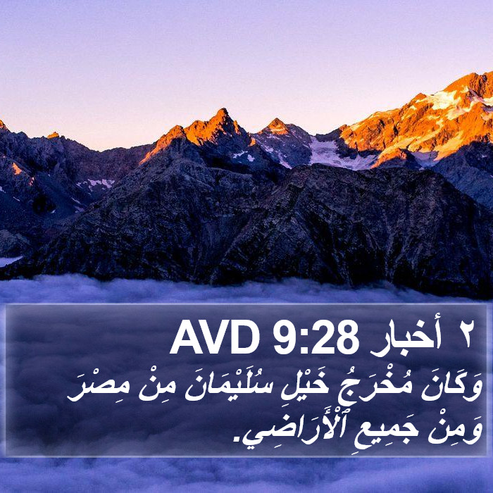 ٢ أخبار 9:28 AVD Bible Study