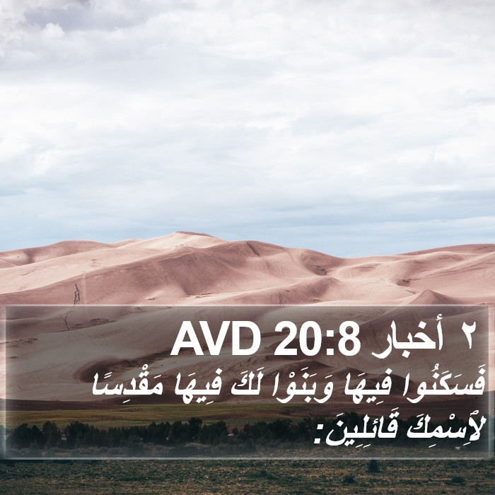 ٢ أخبار 20:8 AVD Bible Study