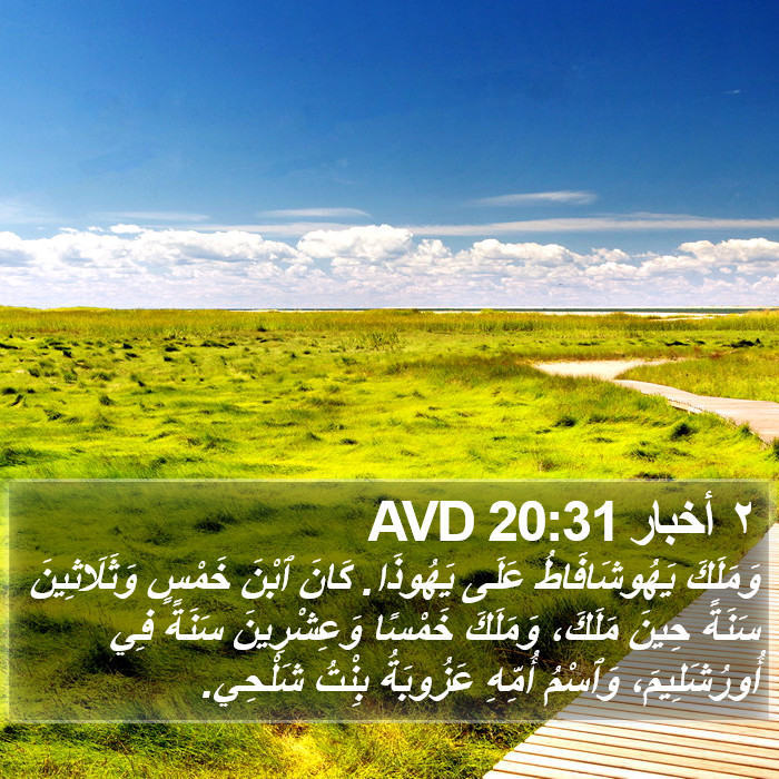 ٢ أخبار 20:31 AVD Bible Study