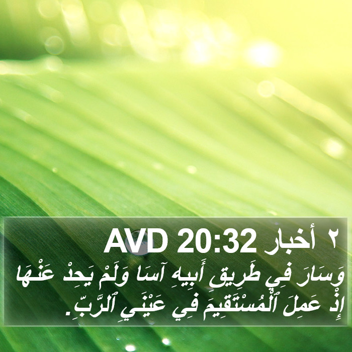 ٢ أخبار 20:32 AVD Bible Study