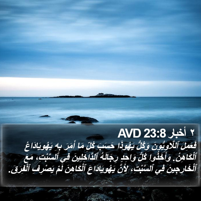 ٢ أخبار 23:8 AVD Bible Study