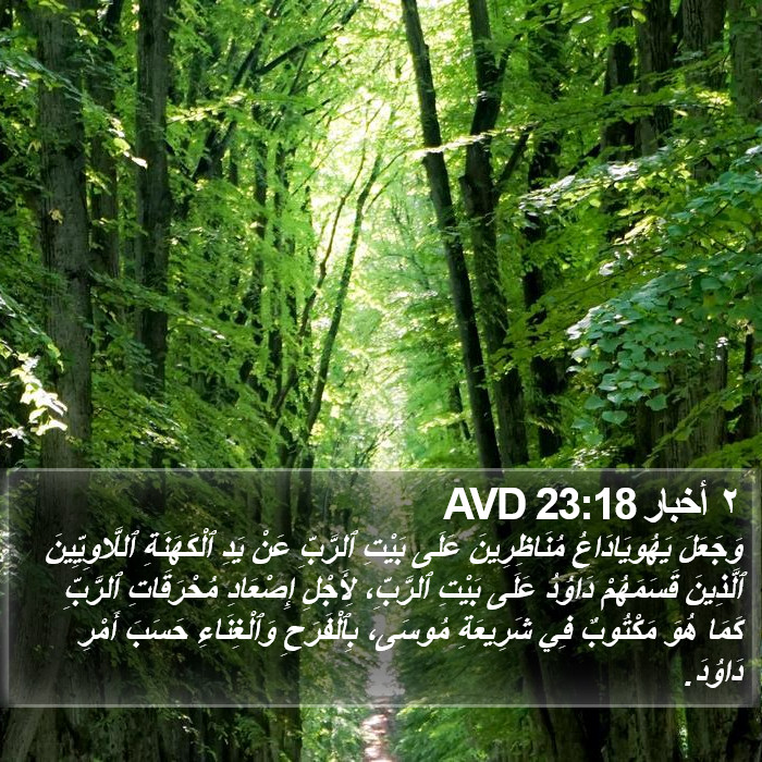 ٢ أخبار 23:18 AVD Bible Study