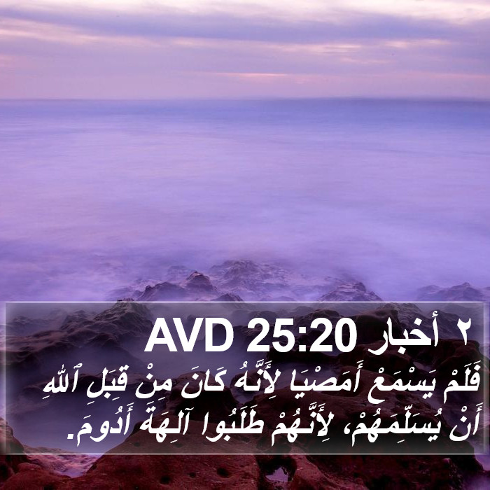 ٢ أخبار 25:20 AVD Bible Study