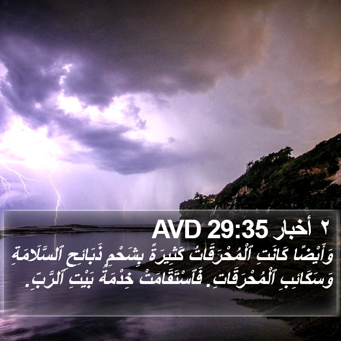 ٢ أخبار 29:35 AVD Bible Study