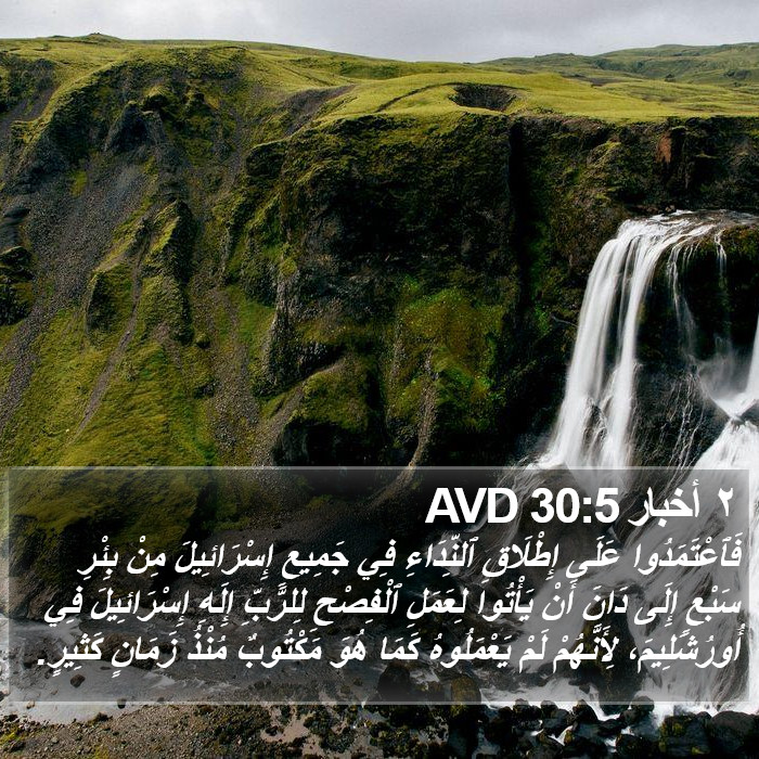 ٢ أخبار 30:5 AVD Bible Study