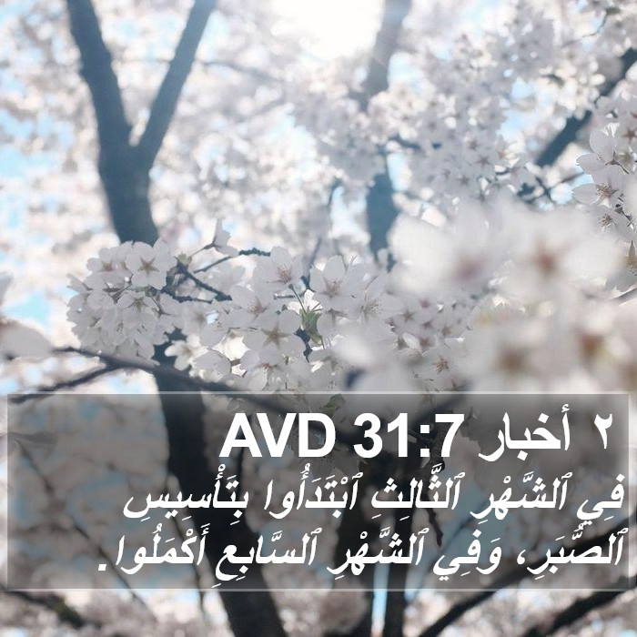 ٢ أخبار 31:7 AVD Bible Study