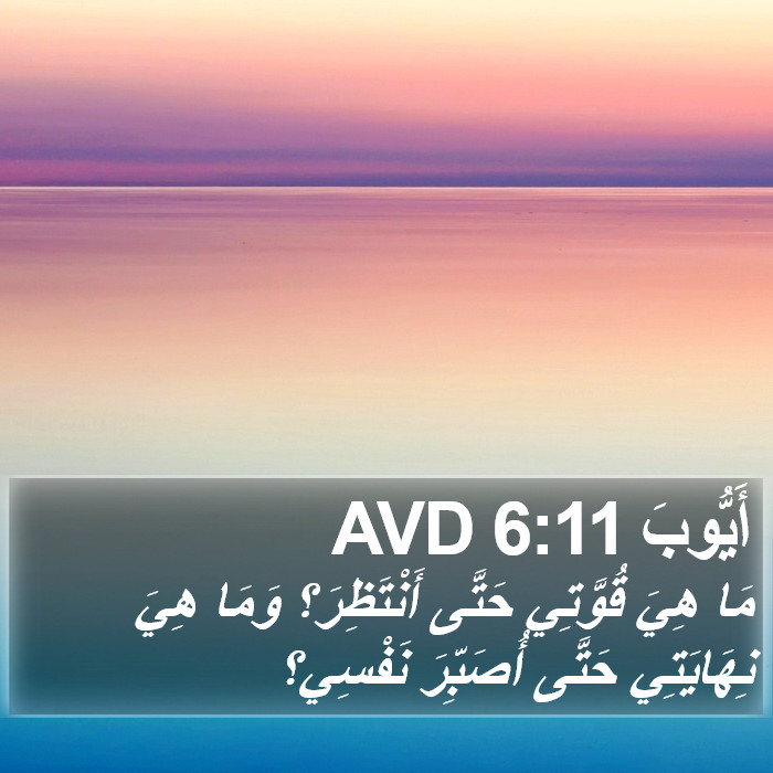 أَيُّوبَ 6:11 AVD Bible Study