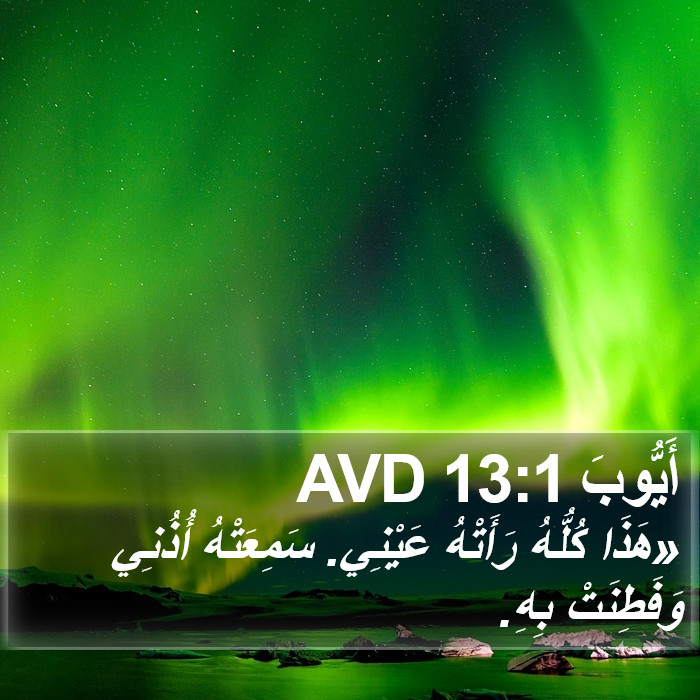 أَيُّوبَ 13:1 AVD Bible Study