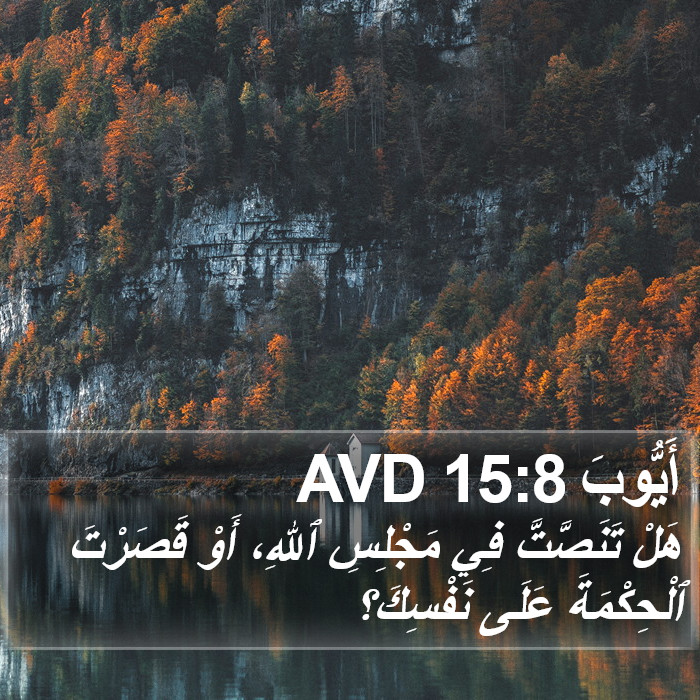 أَيُّوبَ 15:8 AVD Bible Study