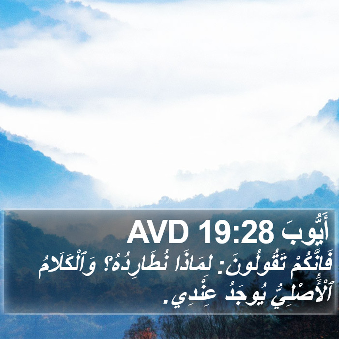 أَيُّوبَ 19:28 AVD Bible Study