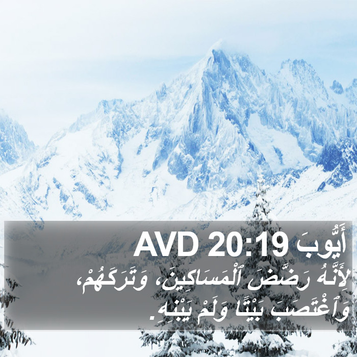 أَيُّوبَ 20:19 AVD Bible Study