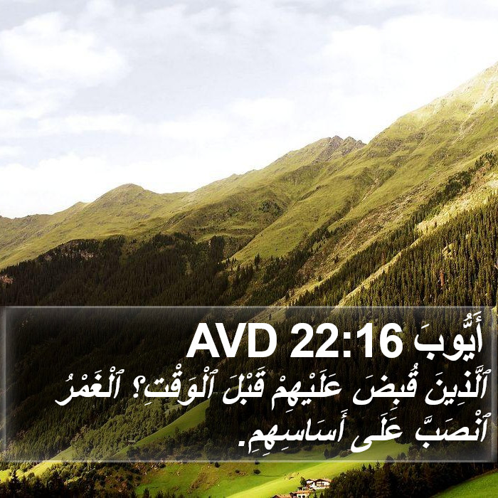 أَيُّوبَ 22:16 AVD Bible Study