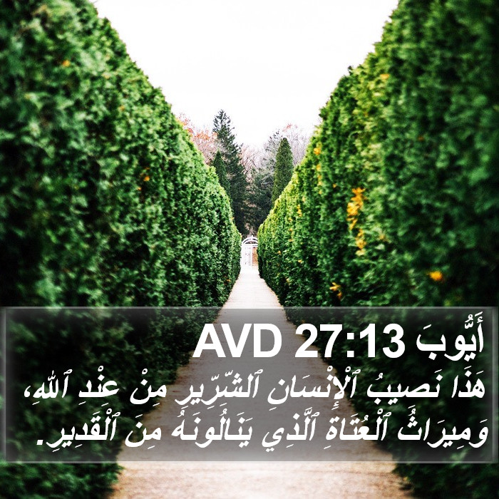أَيُّوبَ 27:13 AVD Bible Study