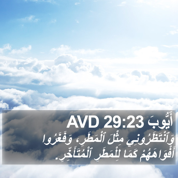 أَيُّوبَ 29:23 AVD Bible Study
