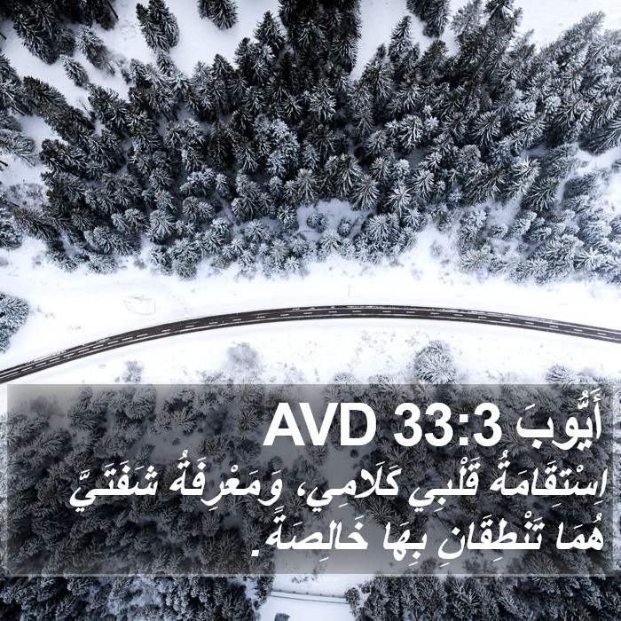 أَيُّوبَ 33:3 AVD Bible Study