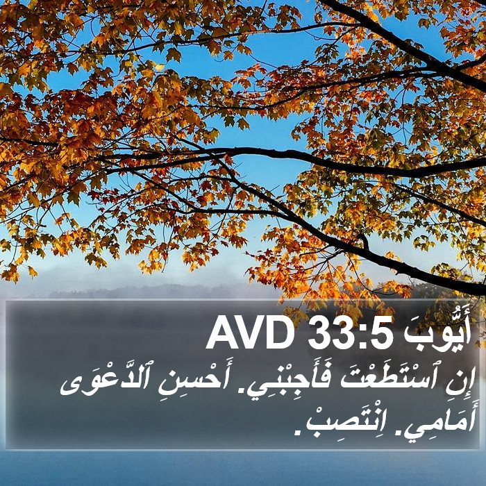 أَيُّوبَ 33:5 AVD Bible Study