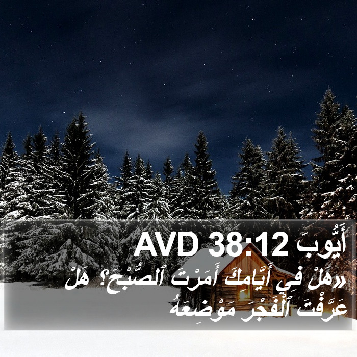 أَيُّوبَ 38:12 AVD Bible Study