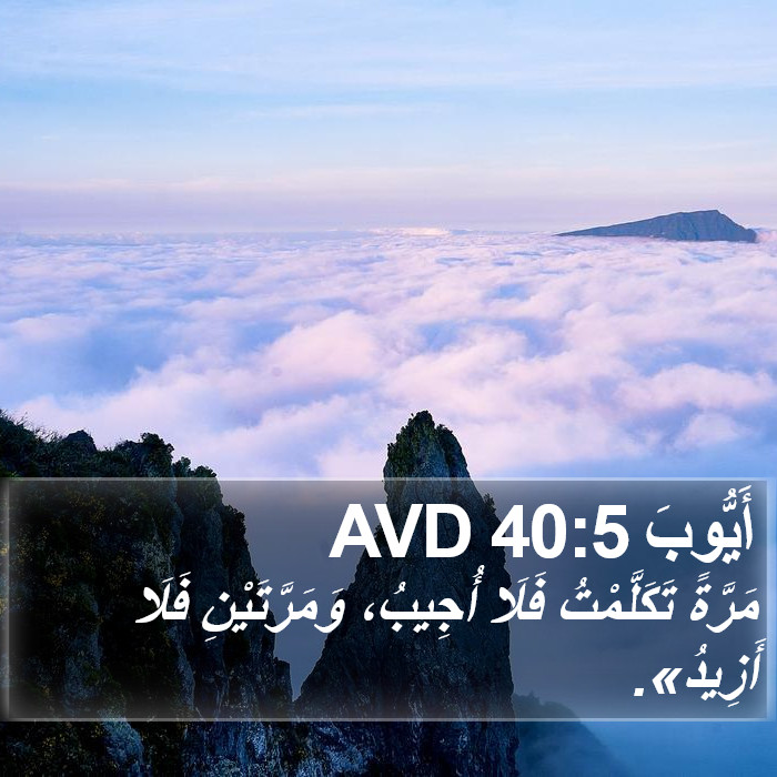 أَيُّوبَ 40:5 AVD Bible Study