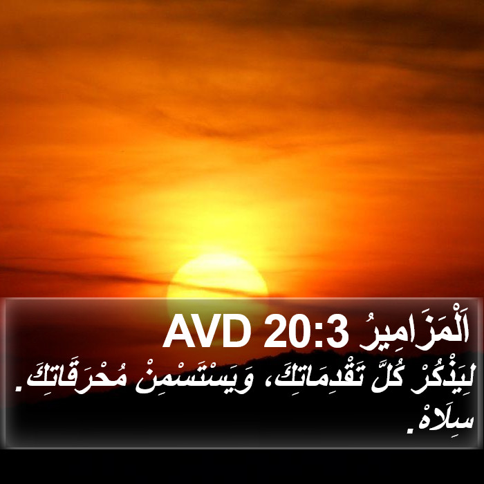اَلْمَزَامِيرُ 20:3 AVD Bible Study