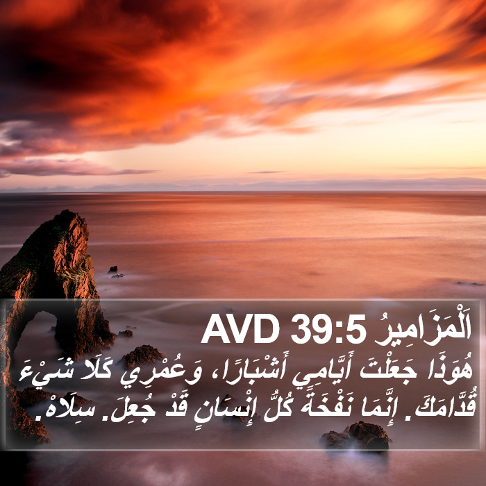 اَلْمَزَامِيرُ 39:5 AVD Bible Study