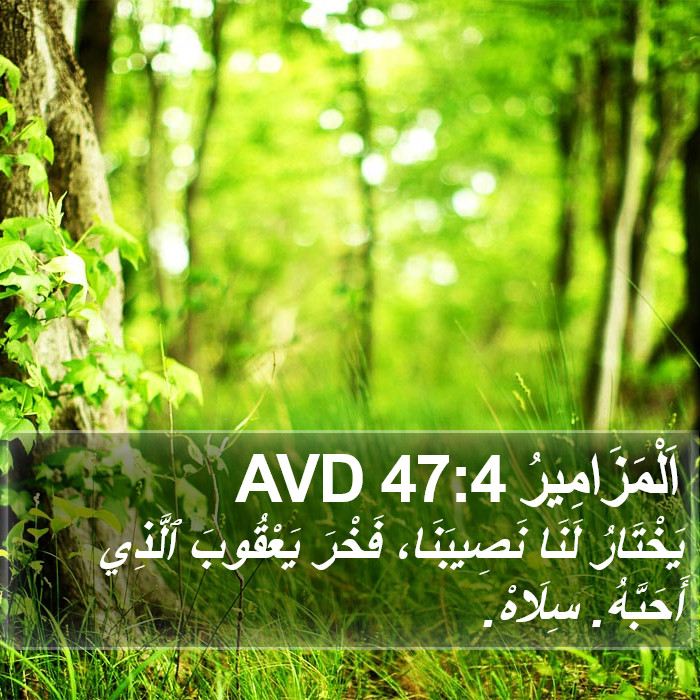 اَلْمَزَامِيرُ 47:4 AVD Bible Study