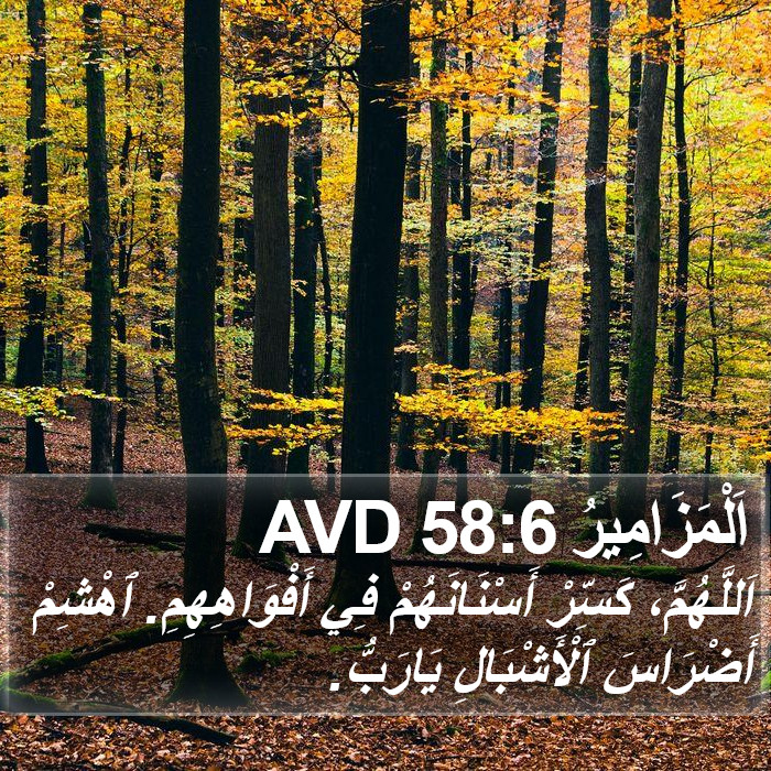 اَلْمَزَامِيرُ 58:6 AVD Bible Study