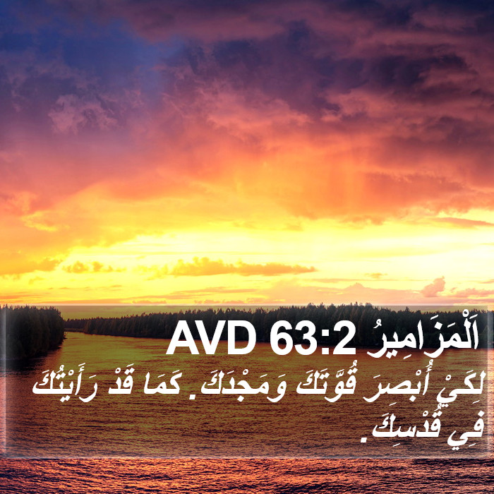 اَلْمَزَامِيرُ 63:2 AVD Bible Study