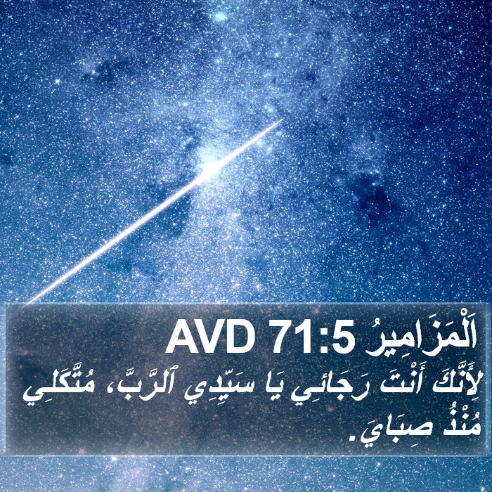 اَلْمَزَامِيرُ 71:5 AVD Bible Study