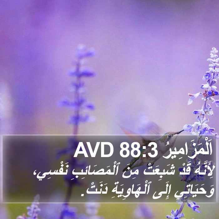 اَلْمَزَامِيرُ 88:3 AVD Bible Study