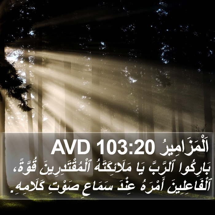 اَلْمَزَامِيرُ 103:20 AVD Bible Study
