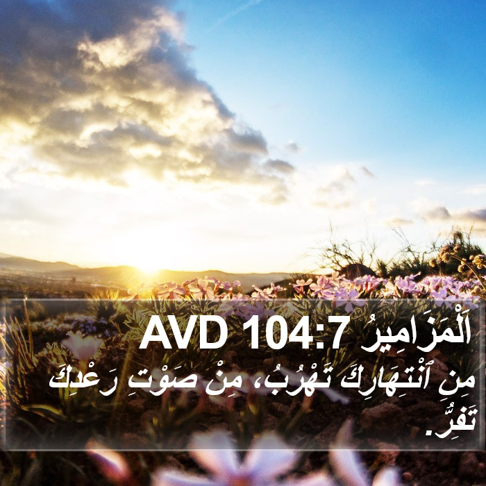 اَلْمَزَامِيرُ 104:7 AVD Bible Study