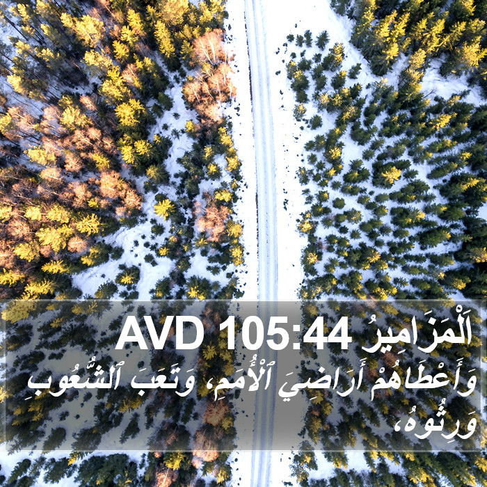 اَلْمَزَامِيرُ 105:44 AVD Bible Study