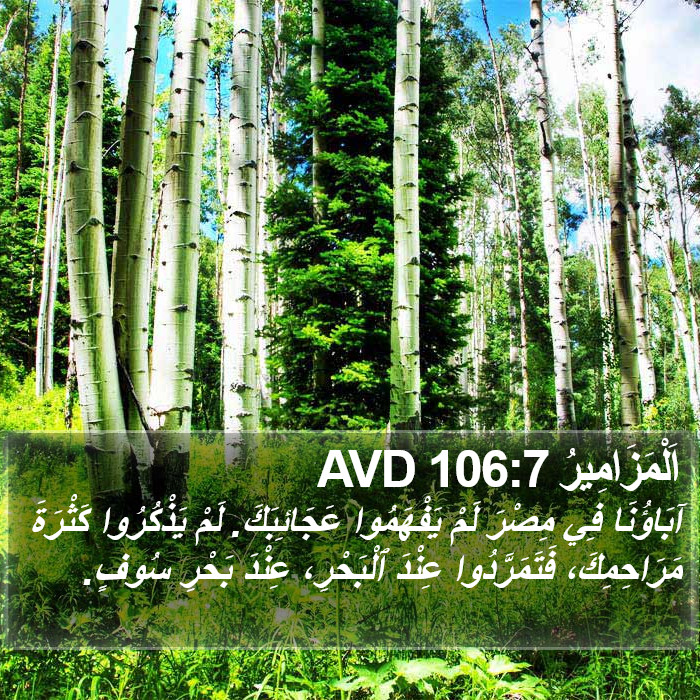 اَلْمَزَامِيرُ 106:7 AVD Bible Study