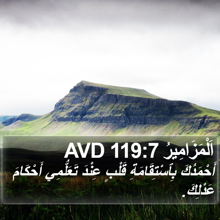 اَلْمَزَامِيرُ 119:7 AVD Bible Study