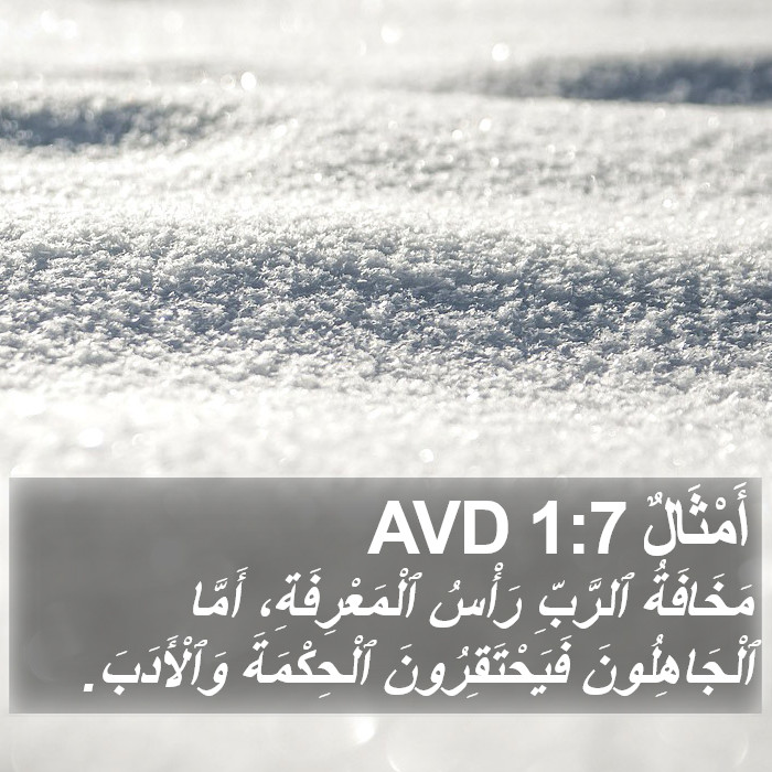 أَمْثَالٌ 1:7 AVD Bible Study